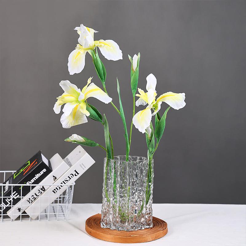 1PC Wedding Decoration Fake Flowers Flower Arrangement 2 Heads Silk Home Decor Iris Flower Branch Iris Flores Artificial Flower