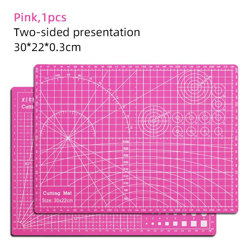 A4 Double-Sided Colored Cutting Mat for Paper, Engraving, Model Clay, and Rubber Stamps