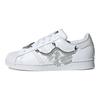 adidas Оригинальные кроссовки Superstar Series из синтетической кожи, низкие, женские кроссовки, белые, серебристо-серые GZ8404