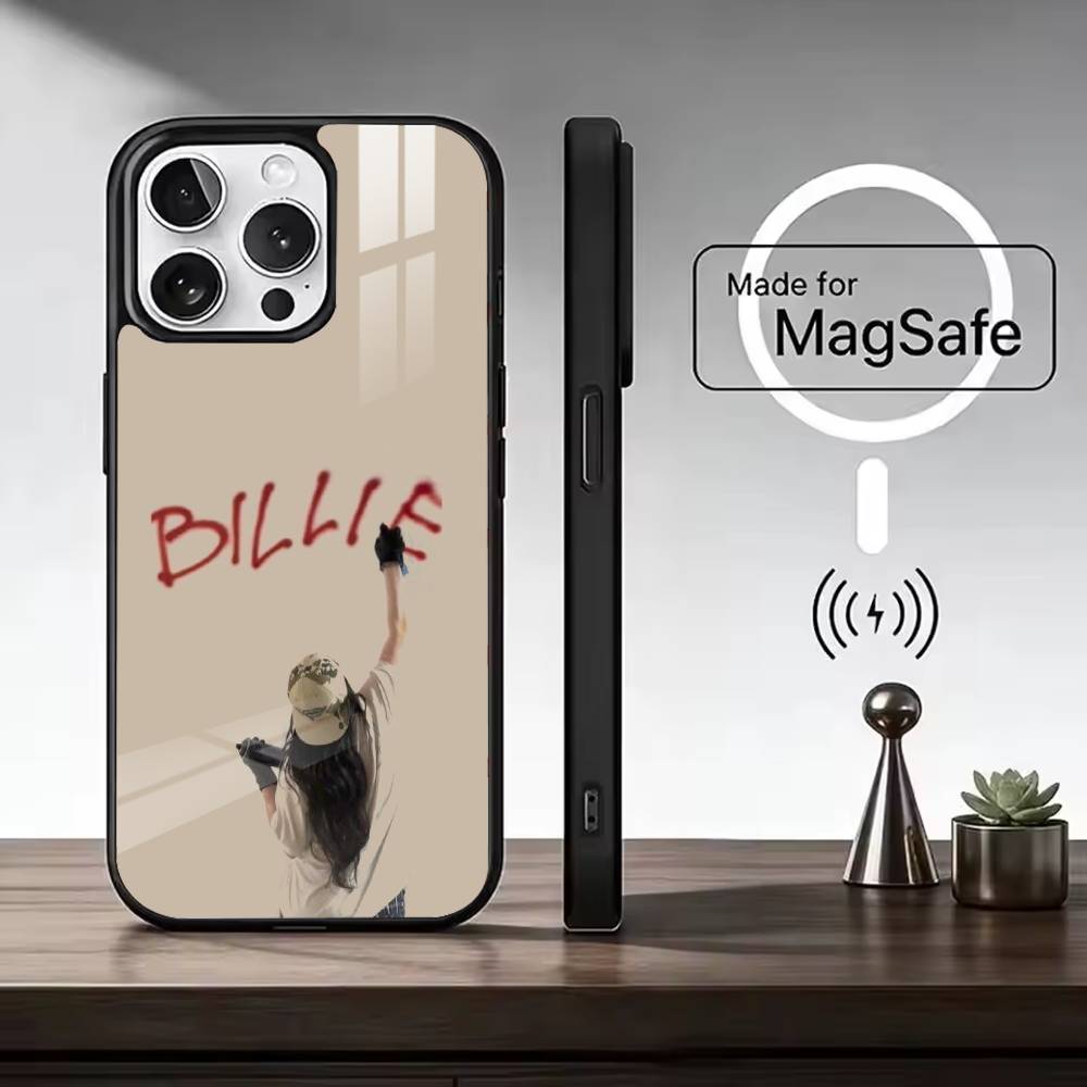 Чехол для телефона музыканта Билли Айлиш для iPhone 17, 16, 15, 14, 13, 12, 11 Plus, Pro, магнитный с беспроводной зарядкой Magsafe