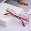 Gradient Eyewear Rimless Rectangle Sunglasses Punk Sunglasses Fashion Shades Driving Sun Glasses