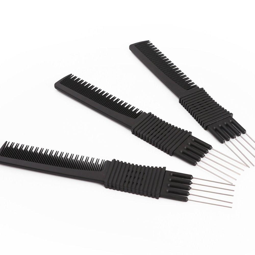 Противоскользящие профессиональные парикмахерские расчески для причесок, расческа с пятью зубьями, расческа с заостренным кончиком