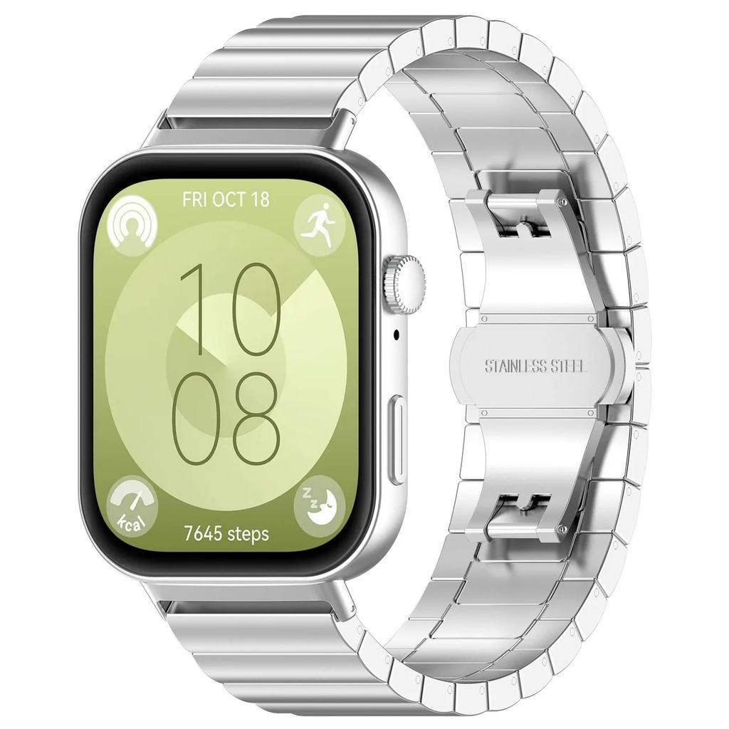 Нержавеющая сталь Ремешок для Huawei Watch Fit 3 4 4Pro Ремешок Мужской Петля Браслет Huawei Fit 4 Pro 3 Бабочка Пряжка Браслет на запястье