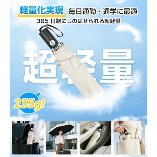 Parasol Shape memory8 ribsJIS certified UV cut rate 100 complete shading Folding rain sun dual-use one-touch automatic opening closing heat insulation