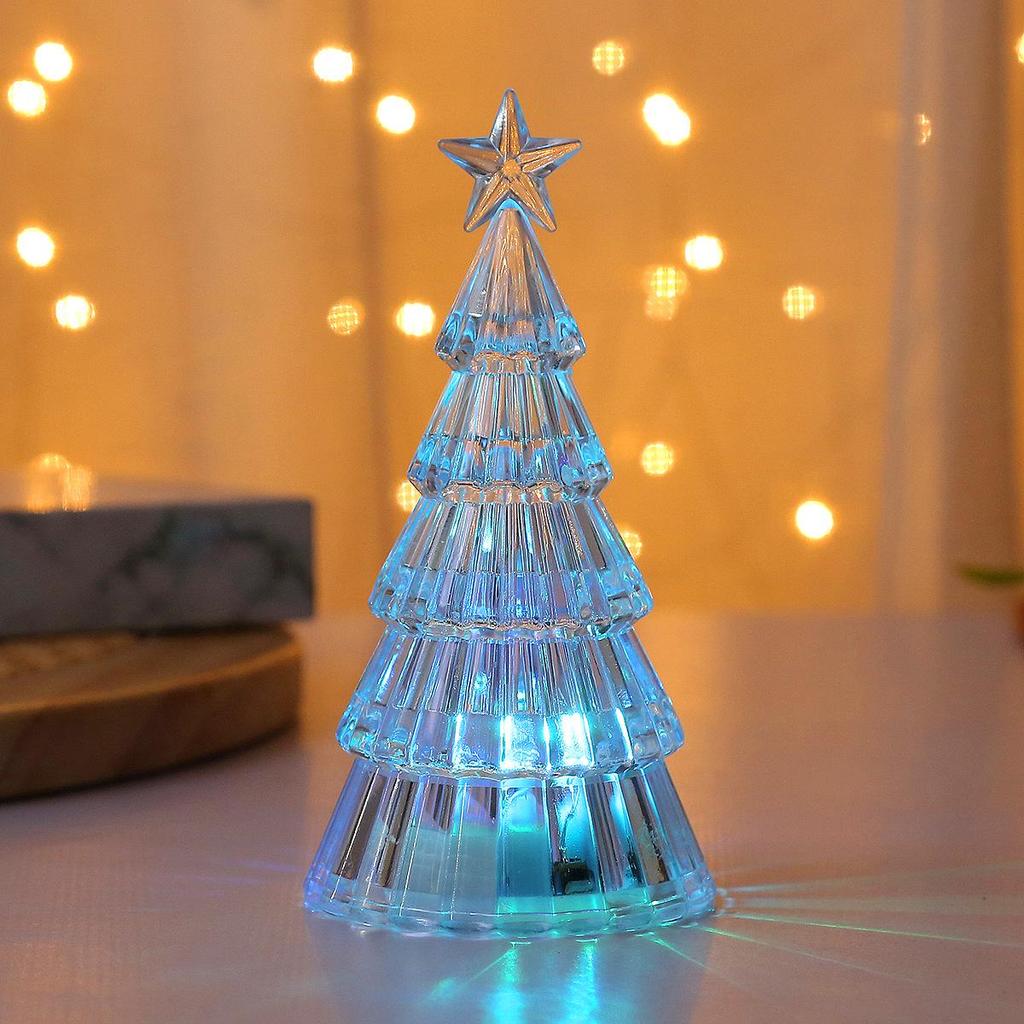 Mini Glowing Christmas Tree Tabletop Ornament & Night Light