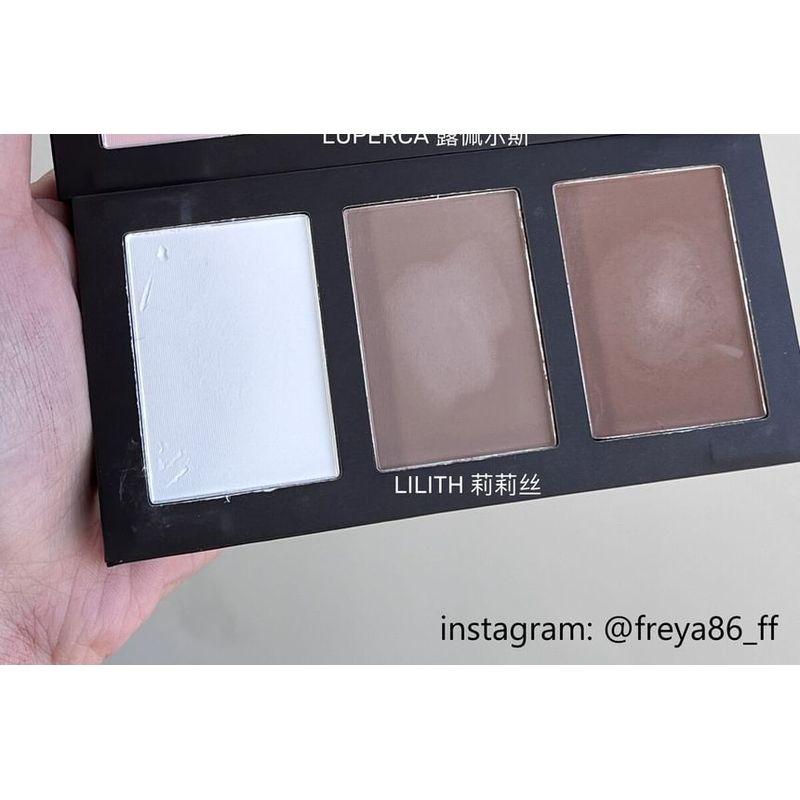 SHELLWE MAKEUP - freya86 Палитра хайлайтеров и контуров из 3 цветов - Luperca