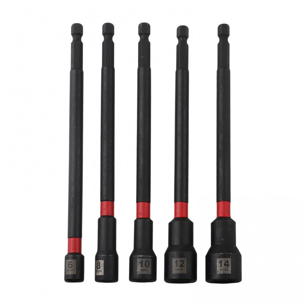 150mm Length Magnetic Long Nut Drivers Set of 5 for Various DIY Tasks
