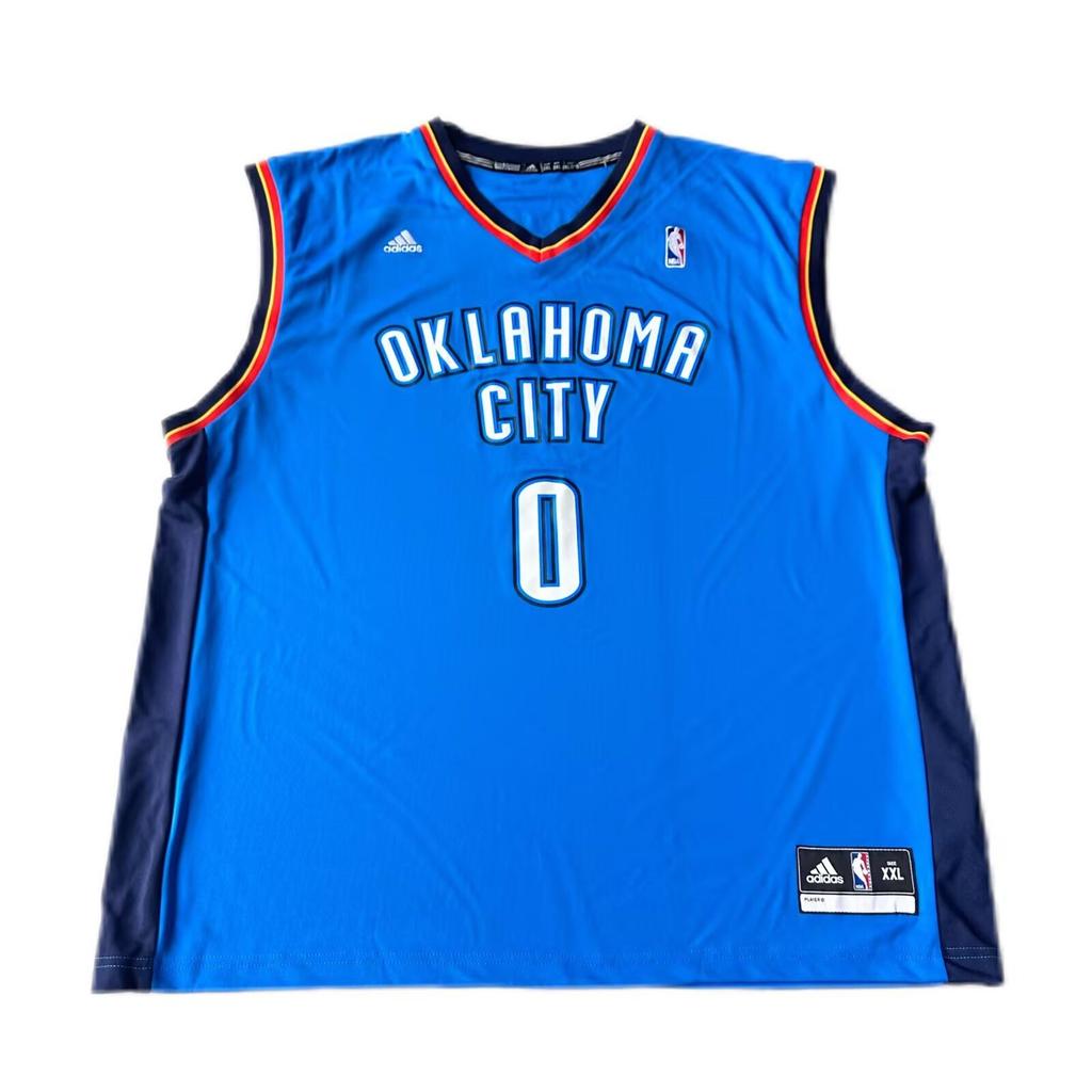 Adidas NBA Russell Westbrook Thunder 0 V-Neck Sleeveless Basketball Jersey Unisex Jersey 7818A-3CB-ANR1071