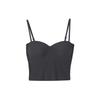 Women's Ice Silk Camisole with Fixed Cup Design - Stylish Outerwear Top