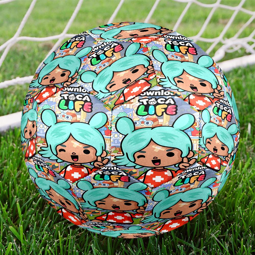 Vibrant World Of Toca Life Size 5 Soccer Ball,Indoor/Outdoor Suitable for Training Matches Tournaments Practice Games Perfect Gift for Fan