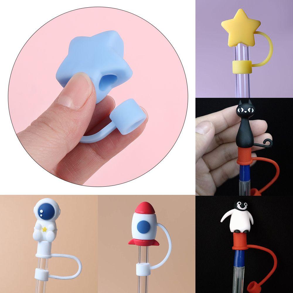Kitchen Tool Dust-proof Straw Tips Cover Drinking Dust Cap Straw Plug Splash Proof Plugs Tips Cover