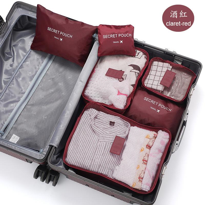 6pcs Travel Organizer Storage Bags Portable Travel Suitcases Organizer Travel Bag For Women Luggage Organizer Clothes Shoes Bag