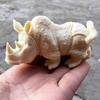 Милая декоративная статуэтка носорога ручной работы, художественная скульптура, украшение для дома, комнаты, офиса, автомобиля, поделки. Лучший подарок
