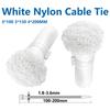 500/1000 ШТ 3*100 3*150 4*200 Самоблокирующийся Пластиковый Нейлоновый Хомут Белый Кабельный Хомут Крепежное Кольцо Zip Wraps Ремешок Набор Нейлоновых Кабельных Хомутов для ежедневного использования