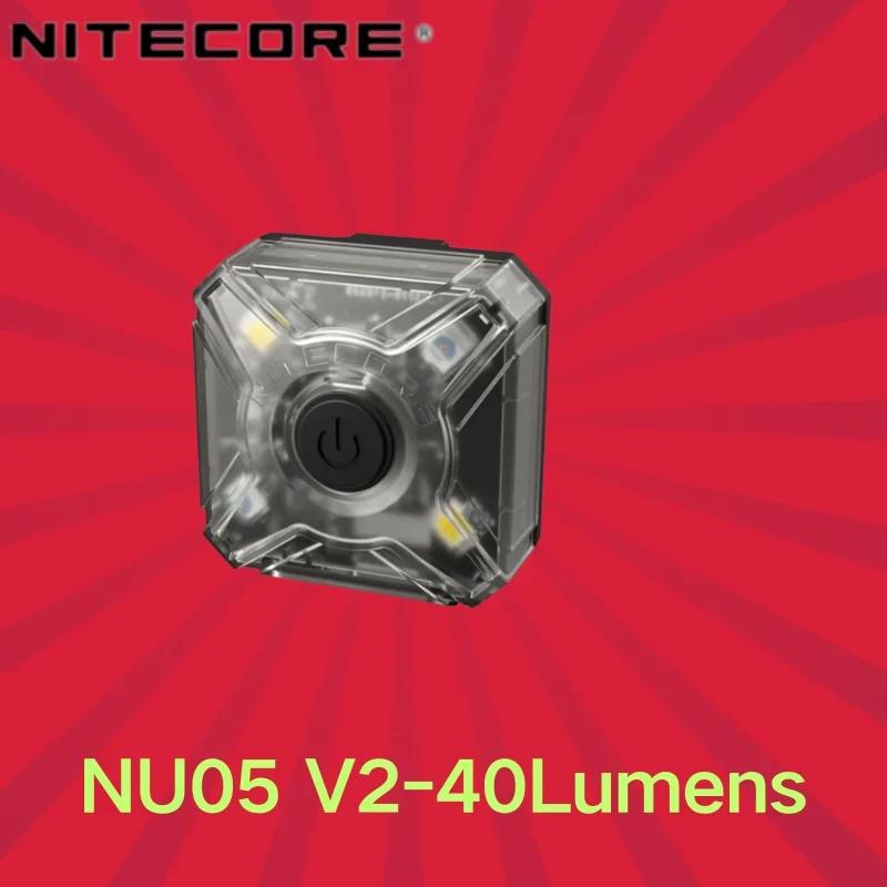 NITECORE NU05 V2 USB-C Rechargeable Headlamp Mate 40Lumens 4 Lighting Modes Activity Outdoor/Camping