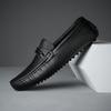 Мужская повседневная обувь, роскошные мужские лоферы из натуральной кожи, мокасины, удобные туфли на плоской подошве, мужские дышащие туфли для вождения, черные кроссовки