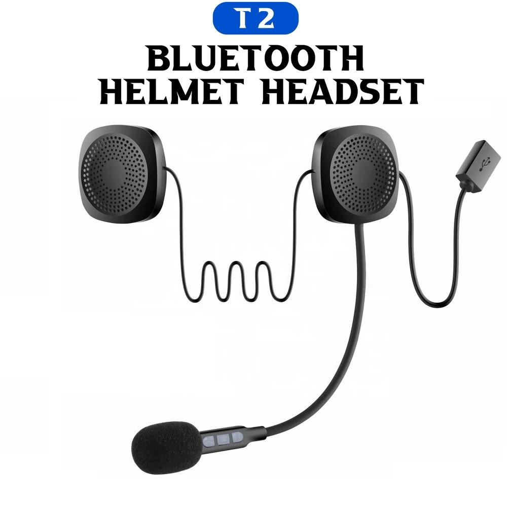 Гарнитура Bluetooth для мотоциклетного шлема V5.0 EDR с шумоподавлением, аккумулятор 250 мАч, 6 часов в режиме разговора, беспроводные наушники для внутренней связи для мотоциклетного шлема