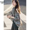 Women's Casual Plaid Long-Sleeve Shirt Jacket
