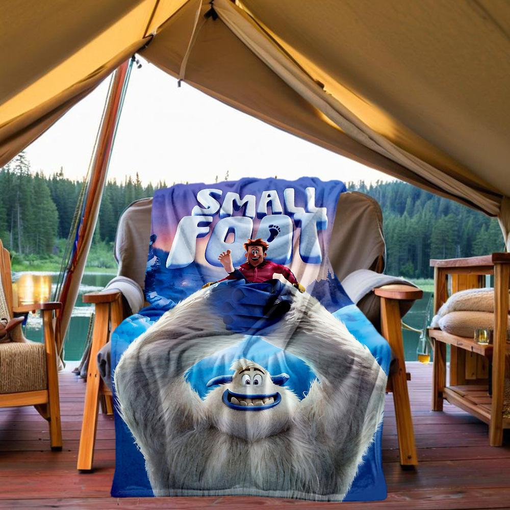1PC Smallfoot Outdoor Blanket Lightweight Flannel, Soft & Warm, All-Season, Outdoor, Camping, Living Room, Office, L1106054