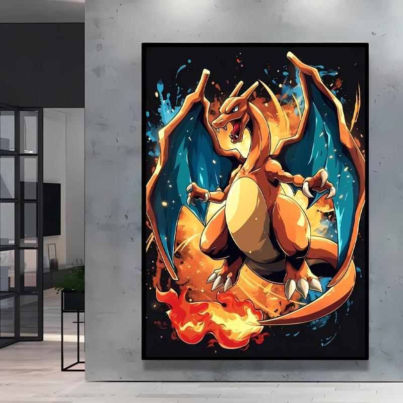 Japanese Anime Canvas Paintings Pikachu Poster Cartoon Character Picture Bright and Clear Colors High Quality Home Decor