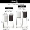 Liss Pepper Mill & Salt Mill Medium, Black, 140ml (65g Black Pepper) by Stavia Luxe
