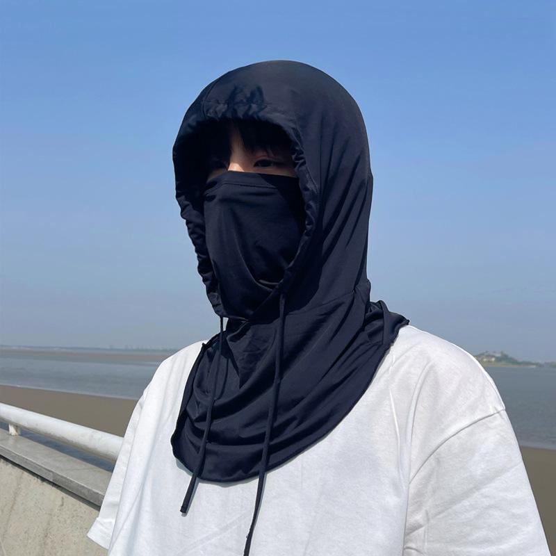 Маска для лица унисекс, шапка, интегрированная защита шеи, полнолицевая велосипедная экипировка, головной убор, шарф Ice Silk