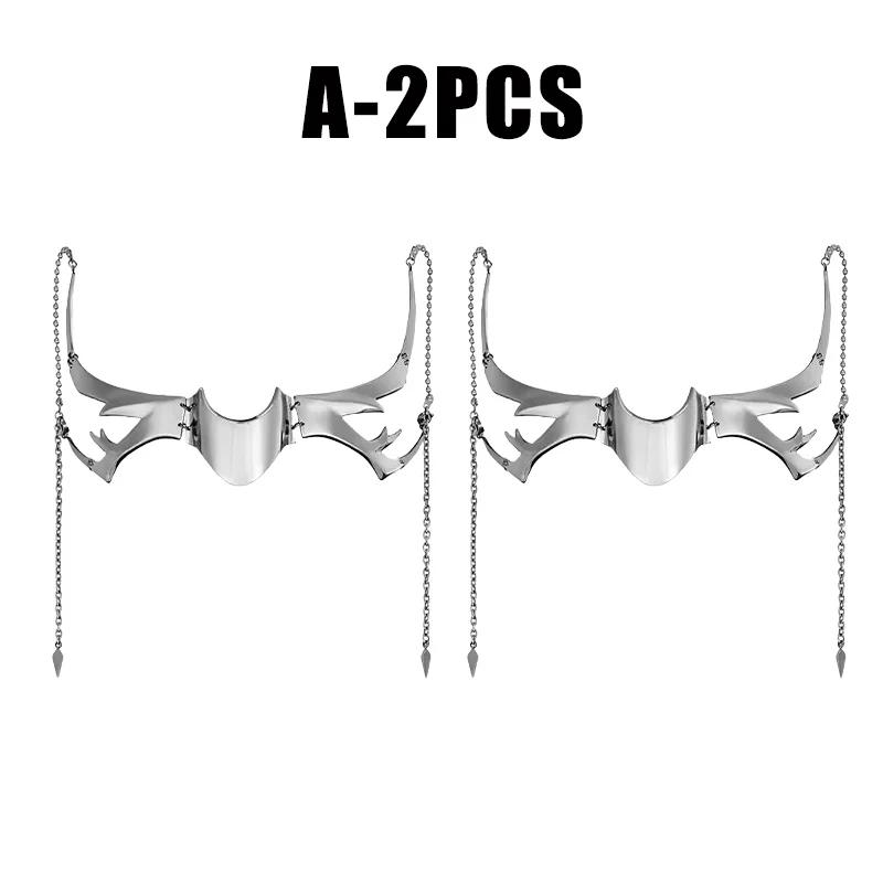 Преувеличивать киберпанк роскошные женские маски мода металлическая цепь нос лицо украшение модные ювелирные изделия маскарад аксессуары подарки
