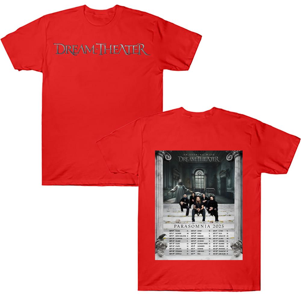 Dream Theater Parasomnia Tour 2025 Tshirt Rock Men's Summer Cotton Casual Sports Breathable Comfortable Tee Unisex Loose T-Shirt