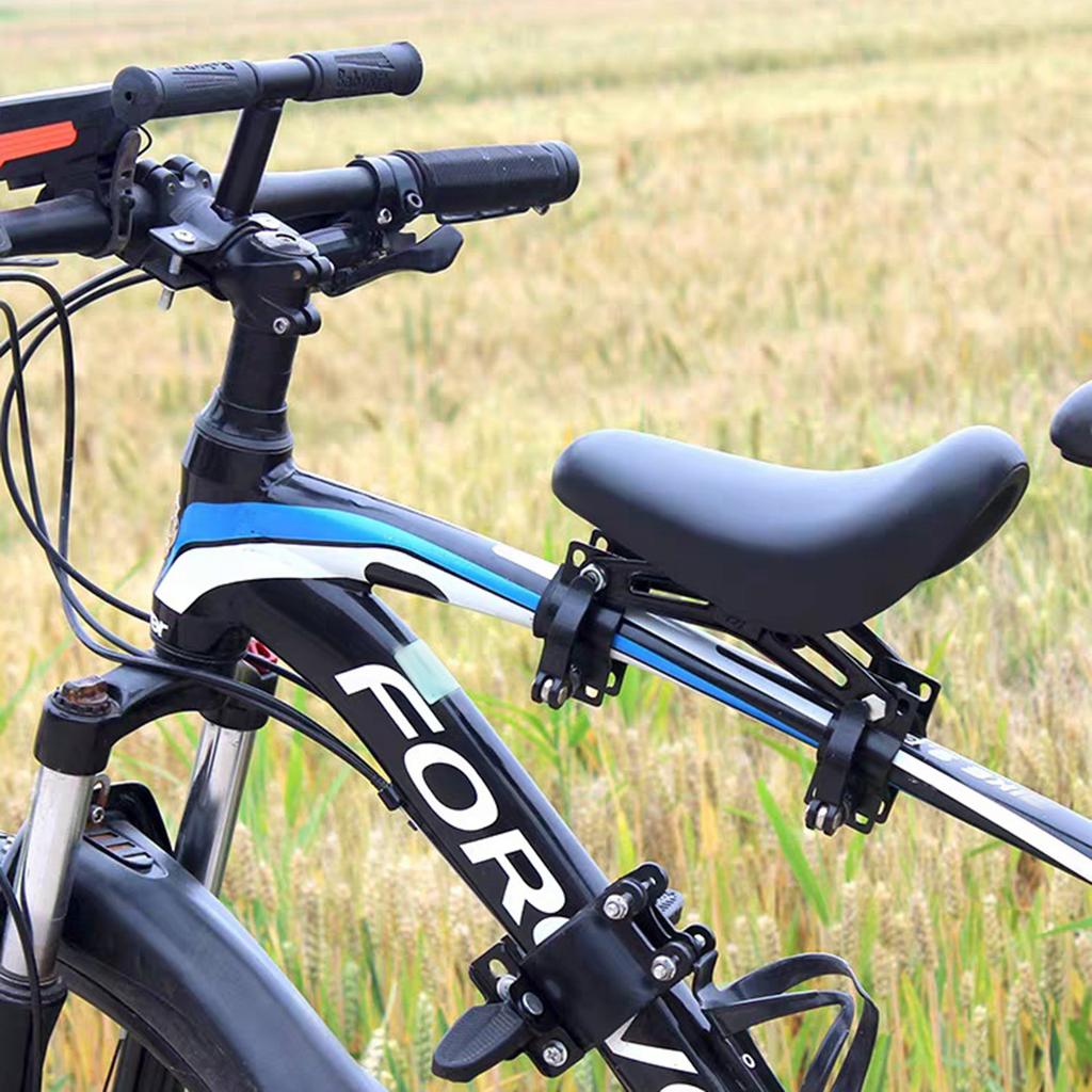 Bike Front Mount Child Seat Adjustable Sponge Front Mounted Bicycle Seats Fit for Most Types of Bicycles