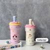 Cartoon Insulated Cup 600ml Water Mug Cute Vacuum Cup