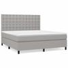 VidaXL Divan Bed with Mattress Light Grey 180x200cm Fabric - Model 3142113