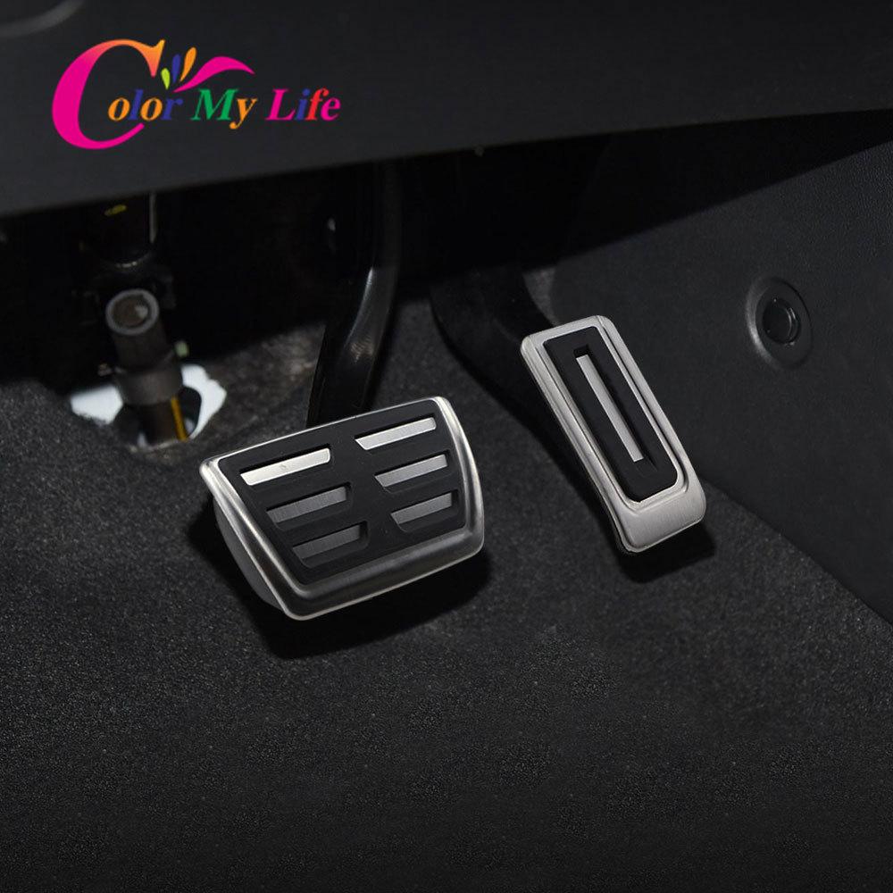 Комплект автомобильных педалей из нержавеющей стали Color My Life для Volkswagen VW Multivan T5 T6 Caravelle T6, защита педали газового тормоза