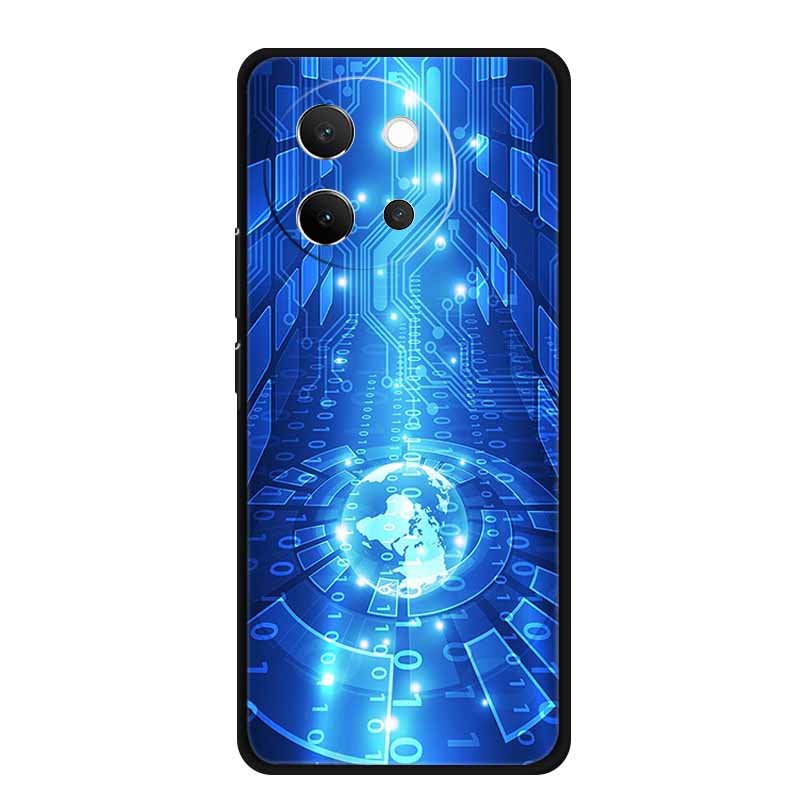 Чехол для Vivo V40 Lite V40lite V 40 Lite Модный Черный Силиконовый Мягкий Задний Чехол-Крышка Для Vivo V30e 5G Чехол для Телефона V 30 e Funda