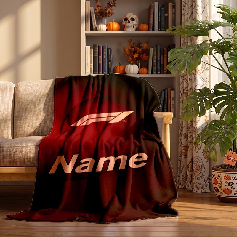 F1 Custom Flannel Blankets Soft Warm Cozy Throws for Home Decor Holiday Gifts