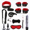 12pcs Sex Bondage BDSM Restraints Set, SM Adult Games Cuffs Gag Blindfold Spanking Paddle Handcuffs Black Sex Accessories For Pleasure