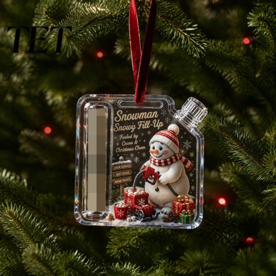 Translucent Acrylic Gift Case Christmas Cash Ornament, Money Holder for Cash, Tree Hanging Decoration Funny Xmas Decoration, Gifts Holiday Party