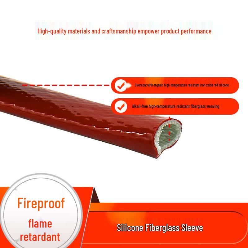 High-Temperature Flame Retardant Fiberglass Silicone Sleeve