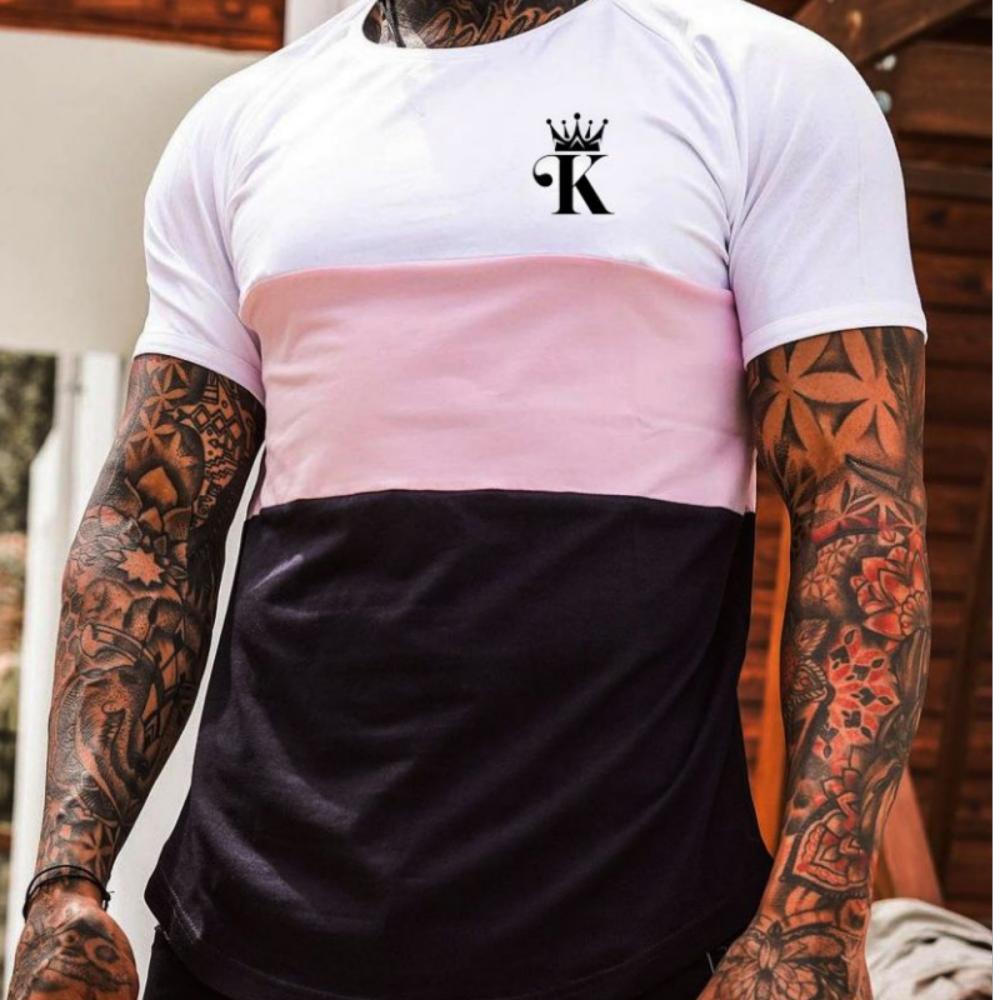 Повседневная мужская футболка с 3D-принтом и полосками, летние футболки с коротким рукавом