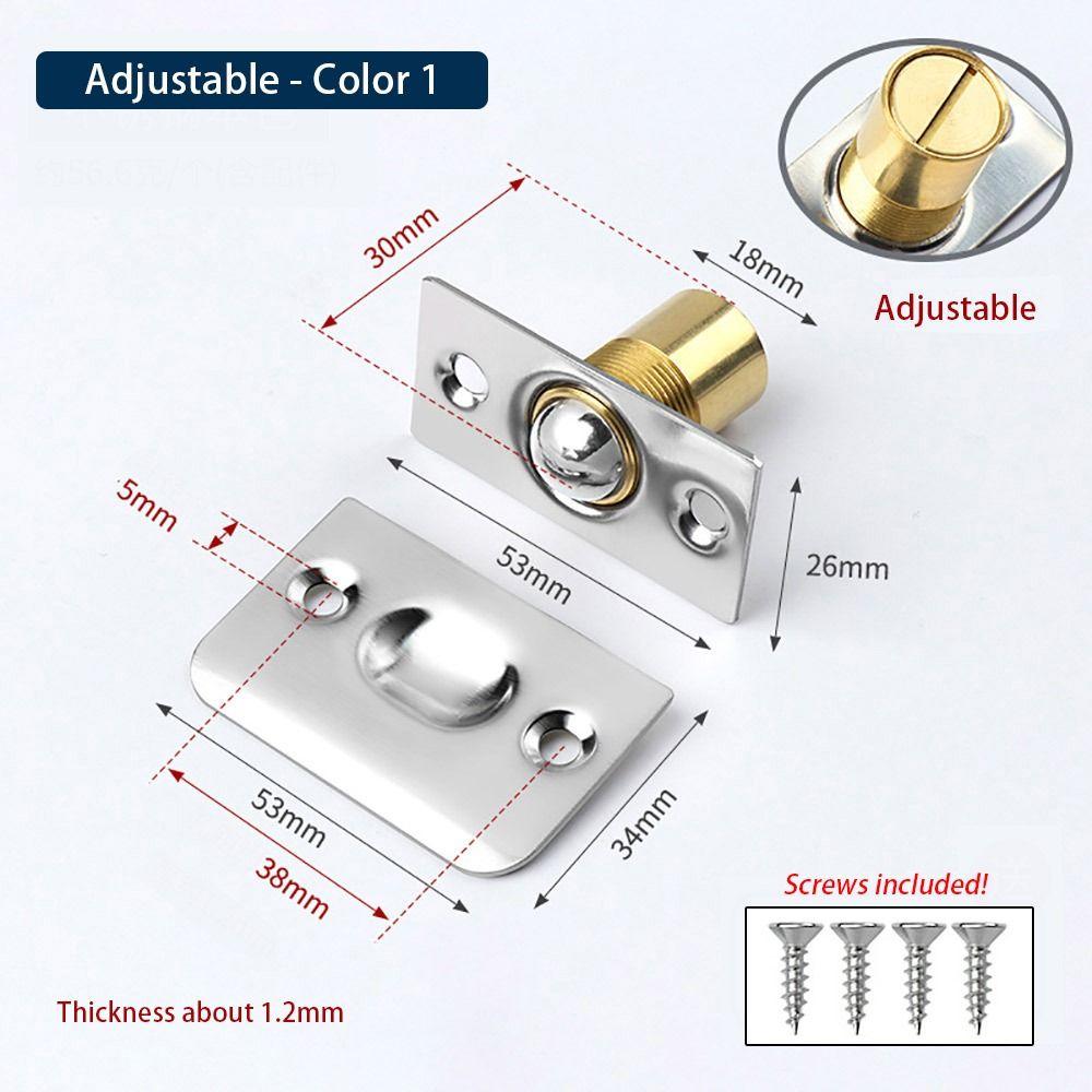 1Set Cabinet Gate Closet Door Ball Catch with Screws Door Latch Set Durable Door Stopper