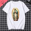 Our Lady of Guadalupe Virgin Mary The Madonna Religious Graphic Tshirt Summer Unisex Women Short Sleeve O-Neck Streetwear Tops