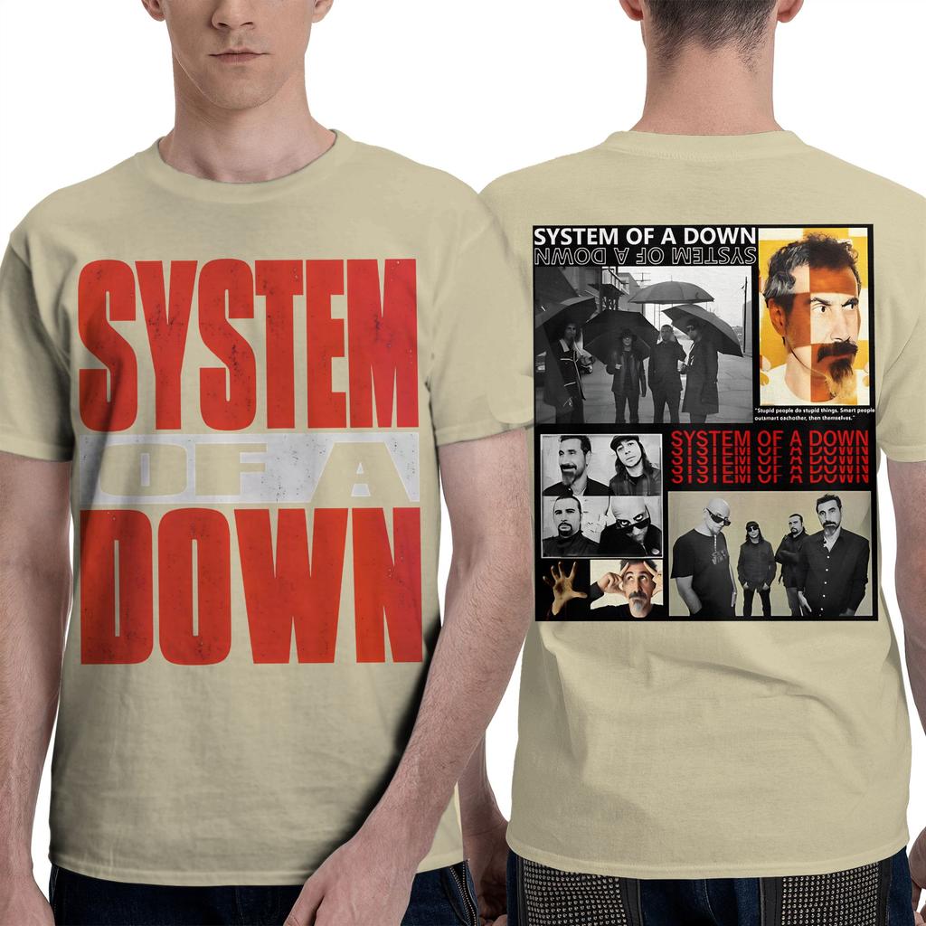 Funny System Of A Down EU And UK Tour 2026 TShirts Unisex Round Neck 100 Cotton T Shirts Short Sleeve Tee Shirt Size Clothes