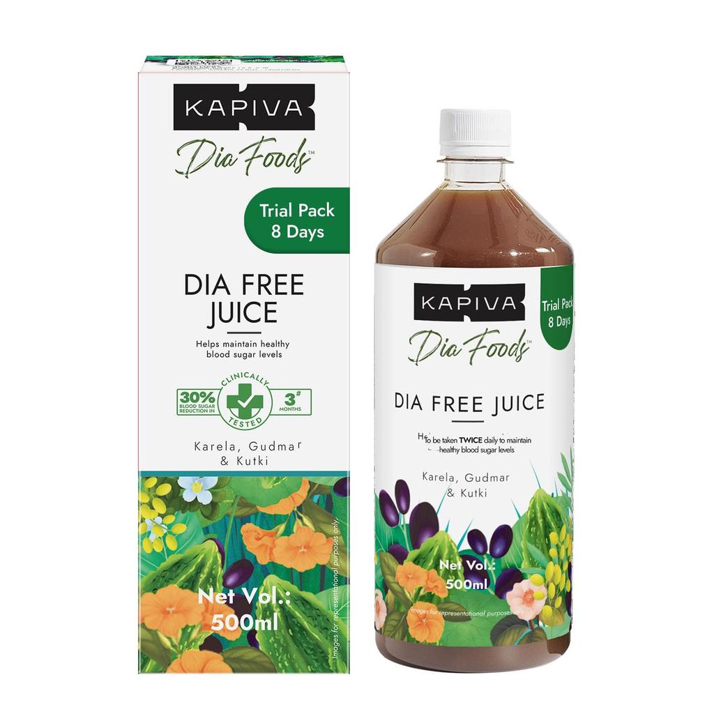Kapiva Dia Free Juice 500ml Pack of 1 Ayurvedic Herbal Blend for Blood Sugar and Energy Support