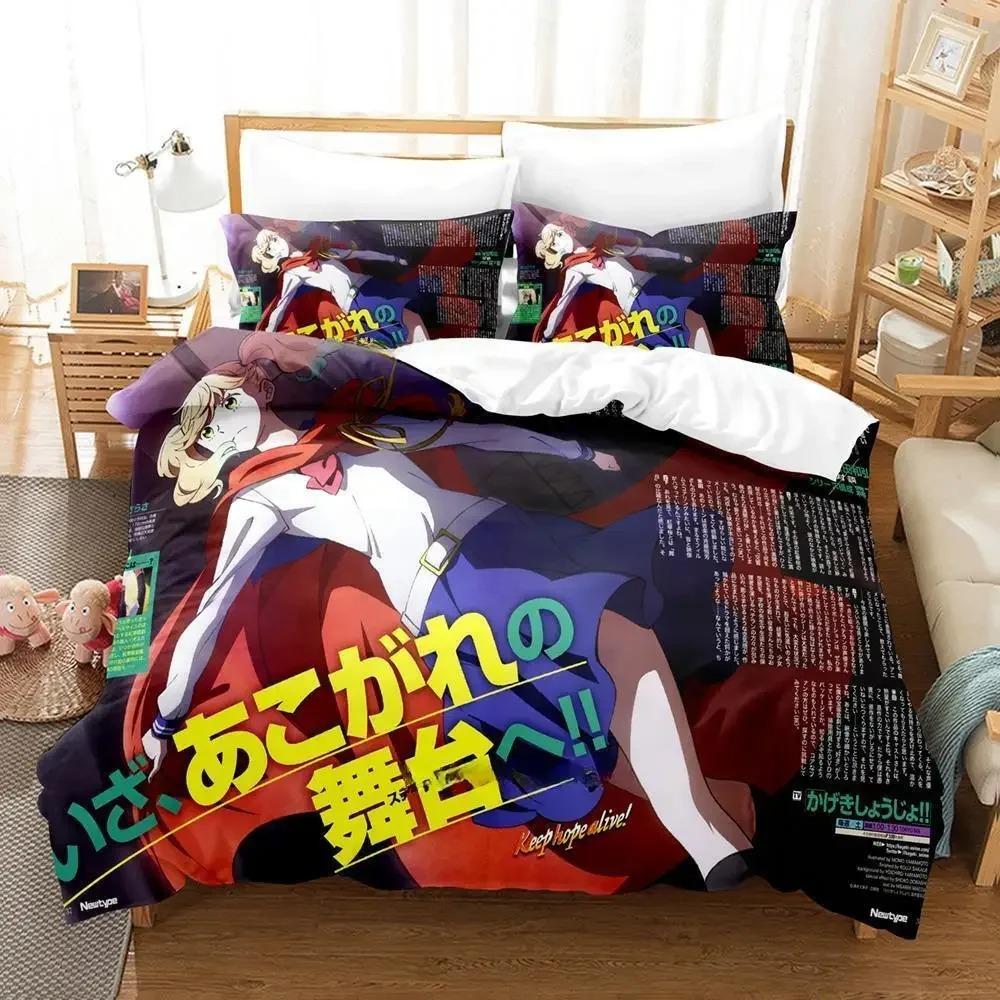 Kageki Shojo Постельное белье Односпальный Полуторный Двуспальный Кингсайз Комплект для кровати Взрослый Детский Спальня Комплекты пододеяльников 3D Принт Аниме Комплект простыней