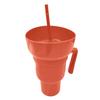 Snack And Drink Cup with Straw Lightweight Stadium Tumbler Portable