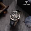 TORSO Torso T605M Zephyrus Skeleton Automatic Watch Men's Metal Watch (leather Strap provided),Korean Popular Watches