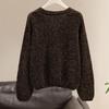 Women's Wool Blend Loose V-Neck Knit Sweater