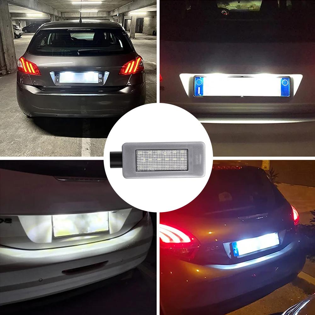 2 шт. Светодиодная лампа подсветки номерного знака для автомобиля Citroen C3 MK3 C4 C5 Для Peugeot 207 CC 208 2008 308 II T9 Хэтчбек SW 3008