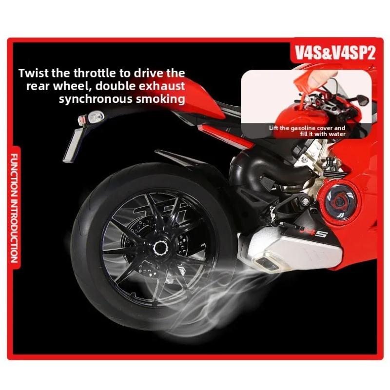 Спрей 1/6 Модель гоночного мотоцикла Ducati V4S V4SP2 Литой сплав Игрушечный мотоцикл Подарок для парня Коллекция Миниатюрная машина