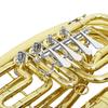 SLADE Bb Baritone Horn 4-Key Pro Brass Instrument Import Brass Lacquer Body Euphonium for Perform&Teach with Case Gloves