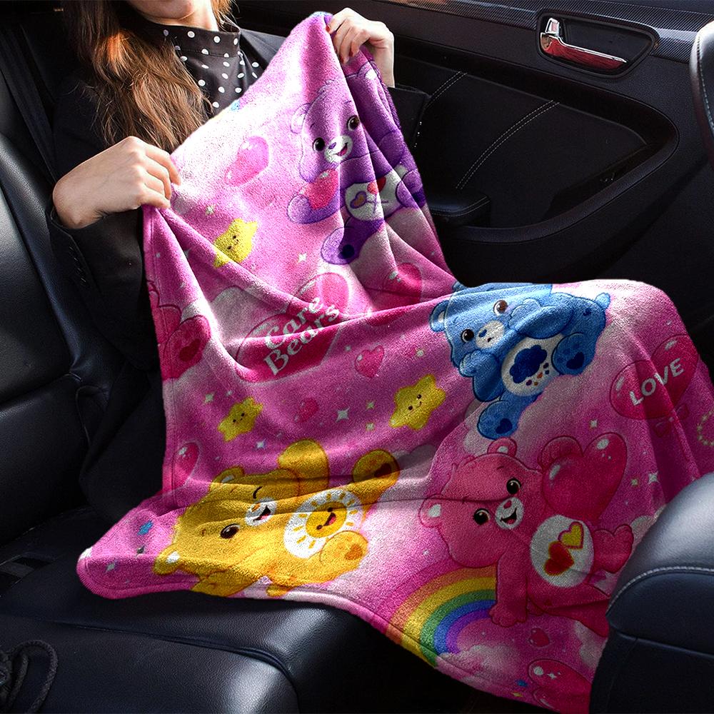 Bear Theme Printed Blanket - Perfect for Couch, Bed, Travel & Outdoor Use | Machine Washable, Cozy & Durable.
